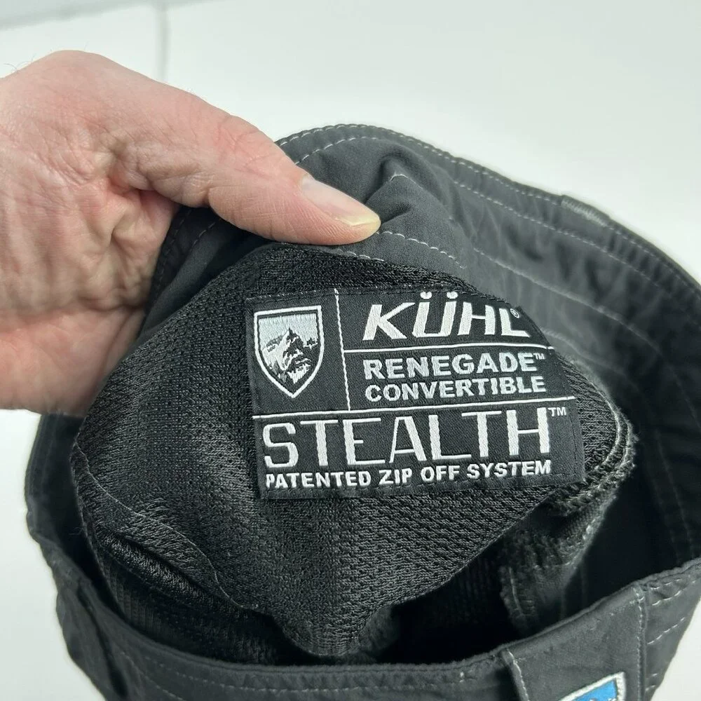 Kuhl Shorts Mens 30 Gray Renegade Convertible Stealth Hiking Cargo Zip Off